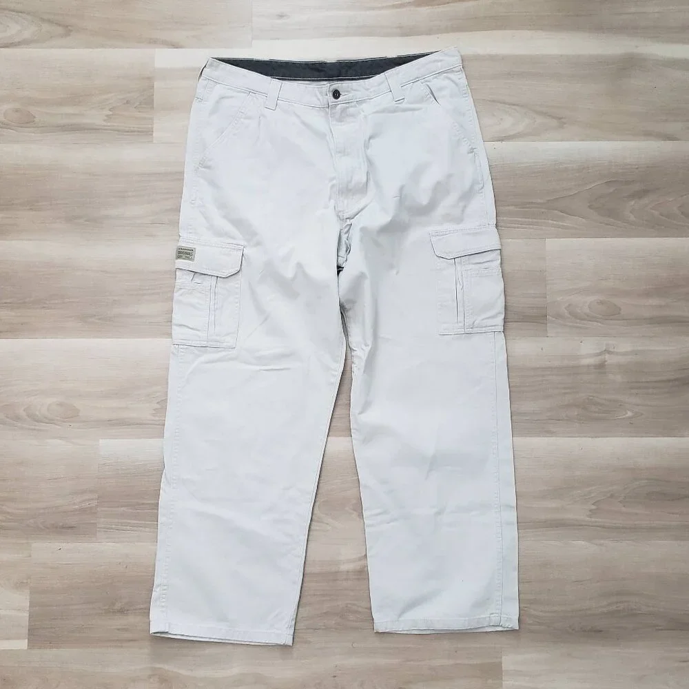 Wrangler Men's Cargo Trouser Pants Cream Khaki Size 38